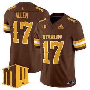 Mens Youths  Kids Josh Allen Vapor Stitched Brown Jersey